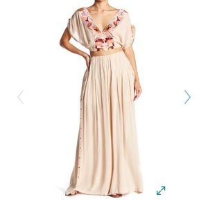 Free people santoshi set beige size 0